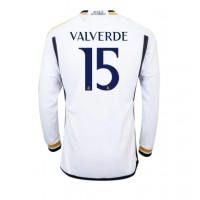 Moški Nogometni dresi Real Madrid Federico Valverde #15 Domači 2023-24 Dolgi Rokav
